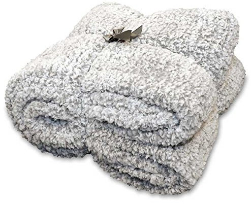 PERAGASHOP Unique Living Decke Plaid Knut 150 x 200 cm grau Fleece Warm Winter Geschenk