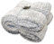 PERAGASHOP Unique Living Decke Plaid Knut 150 x 200 cm grau Fleece Warm Winter Geschenk