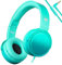 RockPapa Kinder Kopfhörer, Kabel Kopfhörer für Kinder, HD Stereo Kopfhörer mit Mikrofon für Kinder Jungen und Mädchen, Faltbare Kopfhörer für Handy, Tablet,PC (Teal)