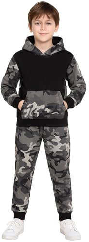 A2Z 4 Kids Girls Boys Tracksuit Set Camo Hoodie Age 5-13 Years