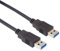 PremiumCord Cable de Conexión USB 3.0 A-A Super Speed ​​2m, Cable de Datos Superspeed ​​hasta 5Gbit/s, Cable de Carga, USB Tipo A Macho a USB Tipo A Macho, 9pin, Color Negro, Longitud 2m