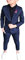 Jungen Kinder Anzug Plaid Zweiteiliges Set Lange Ärmel Revers Blazer Hosen Outfit Blau 120