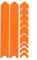 AlphaShield Fahrrad Rahmenschutz Kettenstreben Schutz Folie Aufkleber Rahmen Schutz Carbon MTB BMX Lackschutz Folie K099 (Carbon Orange)
