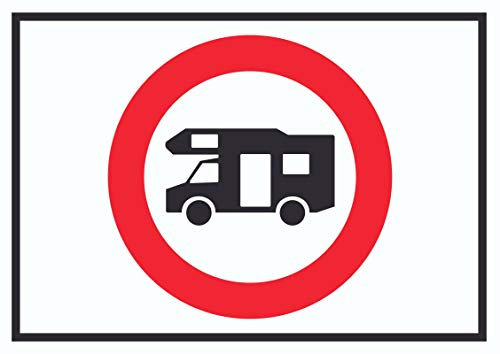 HB-Druck Wohnmobil Durchfahrt verboten Symbol Schild A4 (210x297mm)