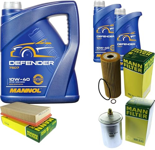 Motor-Öl 7L MANNOL Defender 10W-40 +MANN-FILTER Mercedes E-Klasse W124 E 280