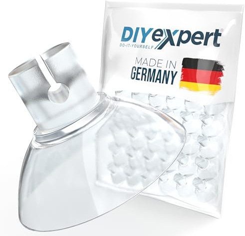 DIYexpert Saugnäpfe für Lichterketten | Made in Germany | [Ø 20 mm] [200 Stück] | Saugnäpfe für Fenster mit Kabelschlitz | Saugnapf Haken zur Lichterketten-Befestigung und Deko