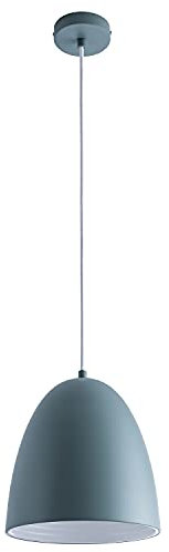 Paco Home Pendelleuchte Küchenlampe Hängelampe Esszimmer Esstischlampe Innen Gold Oder Weiß 1,5m Textilkabel Kürzbar E27, Leuchtmittel: ohne Leuchtmittel, Farbe: Grün-Matt-Weiß