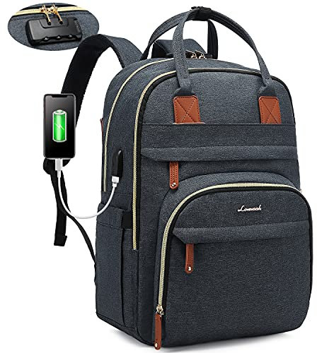 LOVEVOOK Laptop Rucksack Damen Anti-Diebstahl mit codiertes Schloss, Rucksack groß Schulrucksack Mädchen Teenager mit großer Kapazität Laptoprucksack mit laptopfach Rucksack für Schule Uni Arbeit