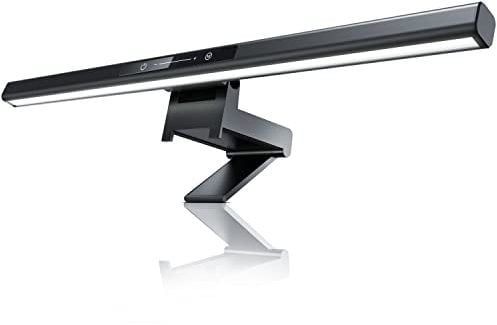 CSL - LED Monitorlampe dimmbar mit 3 Lichtfarben - Monitorlicht – Light – blendfrei - Monitor Lampe – stufenlos dimmbar – Sensortouch – Lichtfarben warm neutral kalt– 35° schwenkbar