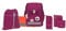 LÄSSIG 7-teiliges Schulranzen Set Kinder/School Set Boxy Unique Speckles berry