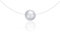 Collana donna con perla bianca filo trasparente elegante semplice