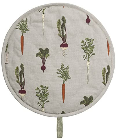 Sophie Allport - Home Grown Circular Single Fabric Hob Cover, 100% Cotton, 38cm Diameter, For AGA Ovens