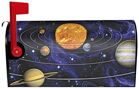 MONIKAR Solar System Pattern Waterproof Sun Protection Letterbox Cover 21x18 in for Garden Yard Home Decorations
