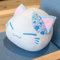 Cartoon Nemuneko Crown Japanisches Kirschplüschtier, Schlafende Katze, Weich Gefüllte Puppe, Spielzeug, Neko-Kissen, Kinder, 40 cm, Blau