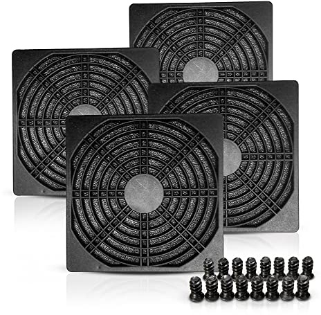 4 Pack of Filters with Fan Screws (120mm)