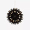 Madam Stoltz Papierstern mit Licht, 30 cm, Schwarz