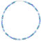 Feliss Handmade: Ketten aus Perlen, Halskette Damen. Statement Kette 45 cm lang. Choker Halsband, aesthetic Necklace Schmuck. Beads Perlenkette für Frauen in bunt mit Glasperlen (Blue Moon)