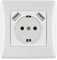 BSEED USB Steckdose Unterputz mit Steckklemme, Schuko Steckdose mit USB Anschluss 2.1A, Einbausteckdose Unterputz mit PC Rahmen, Schutzkontakt Wandsteckdose Weiß 16Amp für Handy, Pad usw.- 80mm