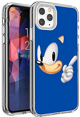 Cool Kompatibel mit iPhone 12 Hülle iPhone 12 Pro Hülle, Stoßfeste dünne TPU Hülle, Kratzfeste Clear Case (Cute-Sonic-5)