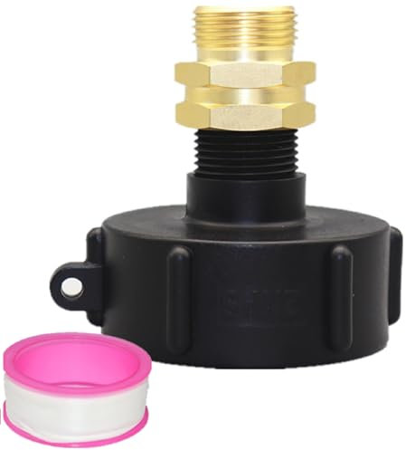 XNSHUN IBC Adapter, Ersatzteile Adapter 3/4 Zoll Mit Messinganschluss Für IBC Tank – Wassertank-Anschlüsse Für 2 Zoll NPS, Wasserschlauchteile