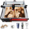 Twotrees TS2 Grabadora láser de diodos profesional máquina de grabado láser 450 mm x 450 mm gran superficie de grabado 10 W potencia láser conexión aplicación enfoque automático