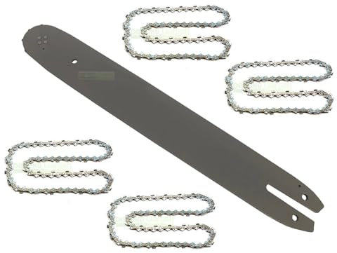 Guide 37 cm 1,6 mm 0,325 62 TG + 4 chaînes compatibles avec chaîne de tronçonneuse Stihl 024 AV MS240