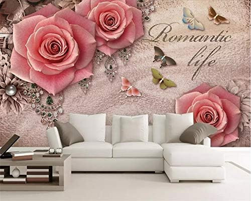 Vintage Floral Dekorative Tapete Hintergrundtapete Zuhause Dekoratives Wohnzimmer 3D Tapete Tapeten Wohnkultur Fototapete 3D Effekt Wohnzimmer Schlafzimmer Kinderzimmer-430cm×300cm