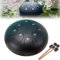 XIBHDN Rain Drum for Outside Garden, Beginner Handpan Drum Percussion, Handpan Steel Drum Instrument, Steel Tongue Drum Lotus Drum 6 Inches 8 Notes (Black)