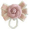 YUHANGCIYE Broche camélia, nœud en perles de camélia, élégante broche en forme de fleur, style ethnique, cadeau de vacances festif pour elle, See dimensional drawing, Tissu