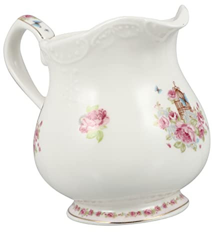 Garneck Milk Pitcher Ceramic Milk Cup Handles for Coffee Tea for Kitchenware As Frothing Jug Mug for Serving Sauce