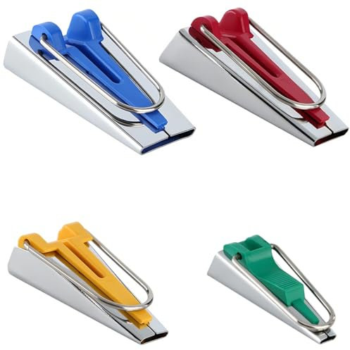 ZKGYUS Schrägbandmacher,Schrägbandformer Set,4 Stücke Stoff Schrägband Maker Werkzeug,Schrägband Werkzeug Set,Tape Maker Set,Tape Maker Set für DIY Patchwork Kit,4 Größen (6 mm,12 mm, 18 mm, 25 mm)