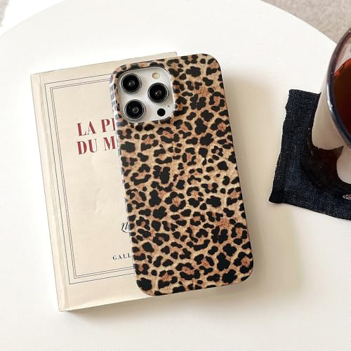 FIFTHAVE Handyhülle Kompatibel mit iPhone 12 Pro Max Hülle Leopard Schutzhülle Mädchen 6,7,Ultra Dünn iPhone 12 Pro Max Aesthetic Design Hülle Cute Leopard Muster TPU Silikon Case Bumper Cover Frauen