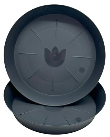 Growcery Plant Pot Saucers 30cm 35cm 40cm 45cm, plant trays for pots, drip tray, flower pot saucers, heavy duty plant pot trays, watering trays for plants (26CM, 1, Package Quantity)
