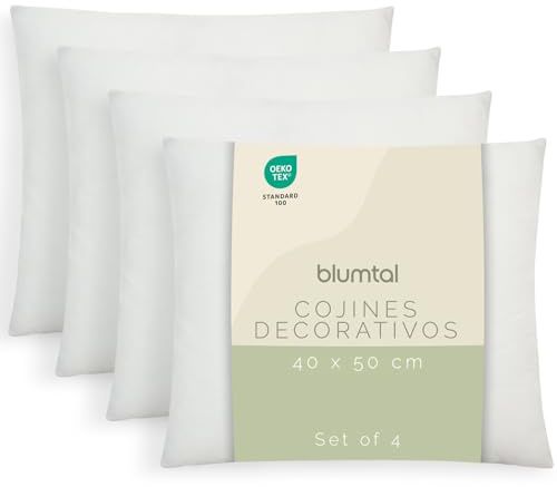 Blumtal Kissenfüllung 40x50 cm 4er - Oeko-TEX zertifizierte Füllung Kissen 40x50 cm aus Polyester mit Rebouce-Effekt - Pillow Innenkissen - Kissen Polster - extra weiches Füllkissen