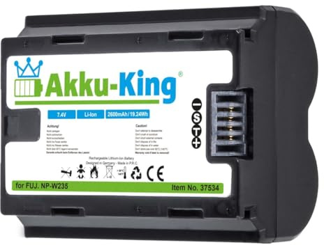 Akku kompatibel mit Fuji NP-W235 - Li-Ion 2600mAh - für X-T4
