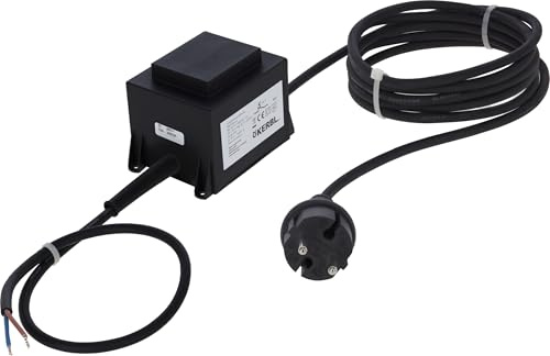 Kerbl Transformator für Beckenheizung – 230 V / 24 V / 200 W (Abmessung 25,5 x 12 x 14 cm, Gewicht 3,8 kg, Schwarz, Kunststoff) 223141