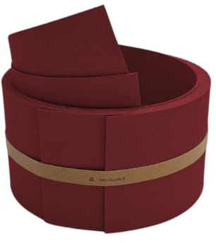 zaun|zu® Premium HALBE Set | 2X Einzelstreifen 255cm x 9,5cm | Sichtschutzstreifen PP für Doppelstabmatten UV-beständiger Sichtschutz | Zaunblende Made in Germany Bordeauxrot 2,55m