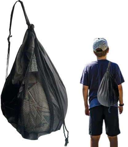 YJSDDNTY Sacca da pallacanestro, borsa da pallacanestro, zaino a rete portatile, accessorio per pallacanestro, borsa a rete per calcio, tennis, bambini, adulti
