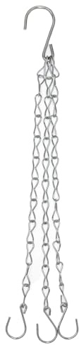 Anevous 6er Set Blumentopf Hängende Kette, Metall Hängepflanztopf Blumenampel, Pflanzgefäße Korb Kette mit S-Haken Hängekorb für Zimmerpflanzen im Freien Blumentöpfe,Weiß C