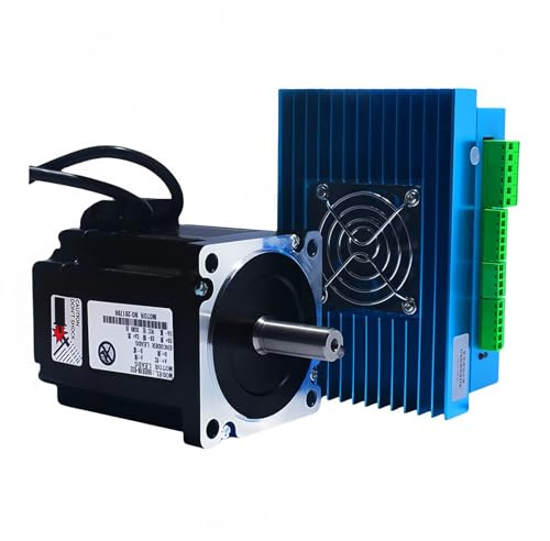 1 Achse Nema 34 Closed-Loop Schrittmotor Kit Motor 8,5Nm/850Ncm 8mm Welle 6A 2 Phase 4 Draht 1.8 Stepper Winkel & NEMA34 86mm Schrittmotor mit Geschlossenem Regelkreis Treiber für CNC