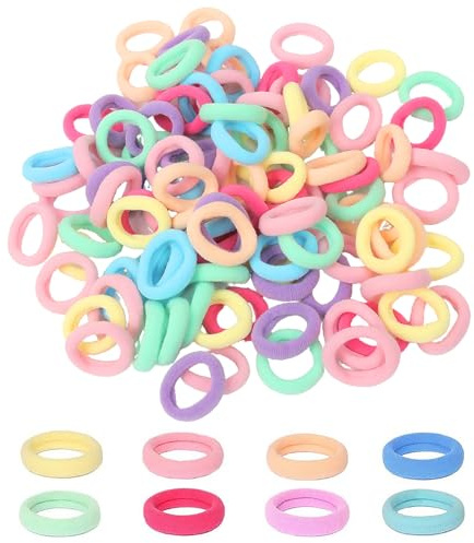 Cotton Bobbles High Elasticity Candy Colors Baby Hair Bands,200PCS
