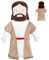 RDCIRP Jesus-Plüschtier, süßes Cartoon-Plüschtier mit Jesus-Plüschpuppe, weiches Kissen for Zuhause, Büro, Auto, Taufe, Ostern, religiöse Partygeschenke