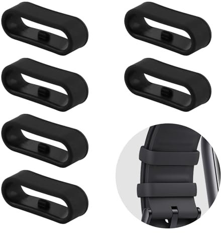 6 correas para reloj de pulsera, anillo de cierre de silicona de 20 mm, compatible con Garmin Xiaomi, Huawei para relojes inteligentes, correa para niños y relojes deportivos, correa de reloj para