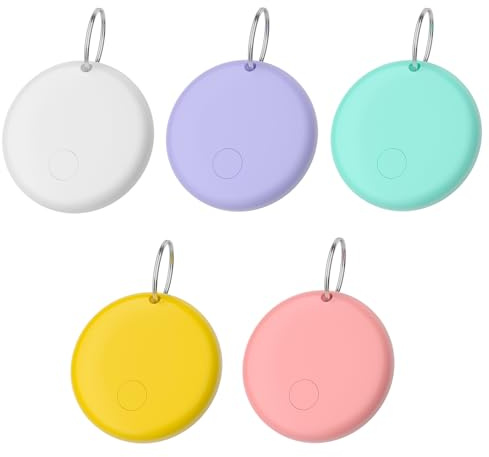 5 Pack Air Tags Tracker Finders Work for Apple Find My (iOS Only) IP68 Waterproof Smart Tag Tracker Item Finder for Key, Backpack, Wallet