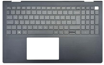 TECHNOLOGYVS Replacement for Dell Vostro 15 3510 3520 0TPXKP TPXKP Laptop Palmrest Cover Top Case UK Qwerty Non Backlit Keyboard Black