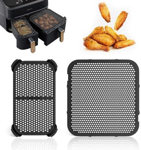 Spritzschutz für Philips Airfryer 3000 Dual Basket NA350,SHUOMAO Silikon Spritzschutz Zubehör für Philips NA550 6L/3 Heißluftfritteuse,Fettspritzschutz für Heizspirale und Ventilator