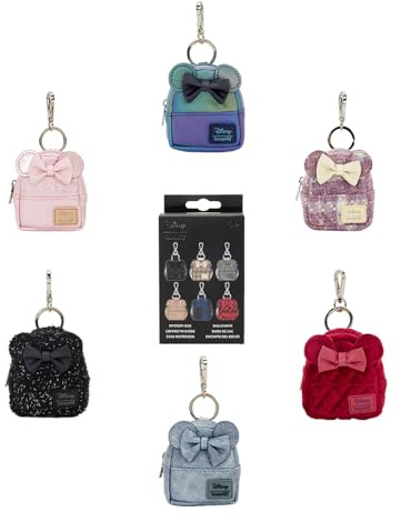 Loungefly Minnie Mouse Glitter Mystery Mini Backpack Keychain Charm
