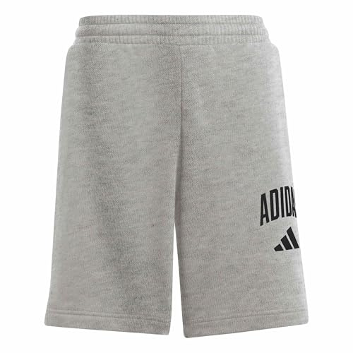 adidas Unisex Kids Seasonals Collegiate Typography Short, medium Grey Heather, 13-14 Years