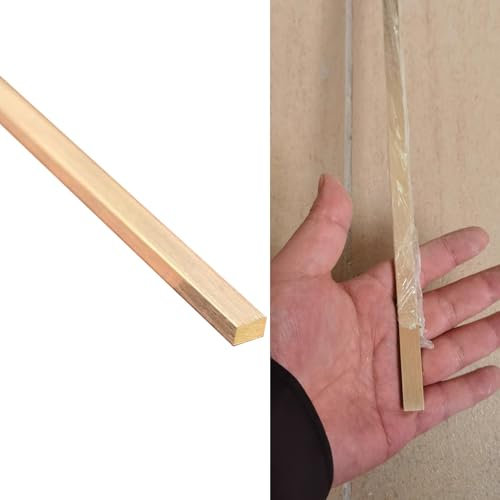 Door Threshold Strip, Brushed Brass Metal Transition Gap Ramp for Vinyl Flooring, Heavy Duty Edging Trim for Home, 10mm x 3mm (3/8 x 1/8)