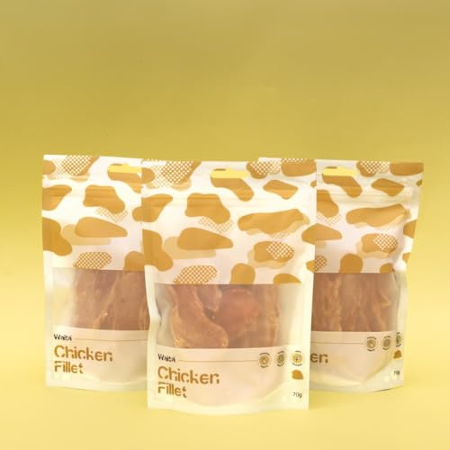 Waita Air Dried Chicken Fillet Dog Treats 3 x 70g | 100% Chicken Breast | High Protein Natural Dog Treats | Grain Free | Soft Meat Training Rewards